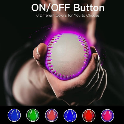 NightStrike Baseball | Light up Baseball with 6 Changing Colors, Glow in the Dark Baseball, Official Size Baseball Gift for Boys and Girls, Kids, and Baseball Fans